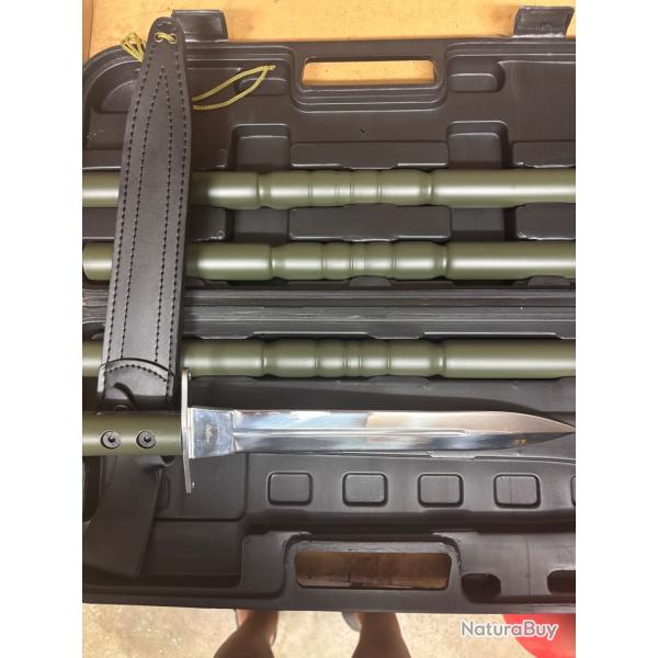 FLASH pieu lance dmontable professionnel, l'me de 7 mm trs rsistant, longueur de la lame et de1