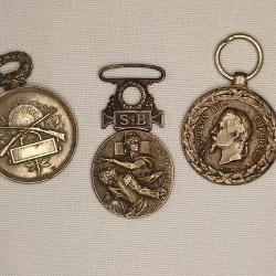Médailles Française Napoléon III fin XIXème 1900