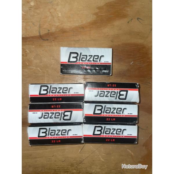 lot 7 boites Blazer 22LR 50 cartouches