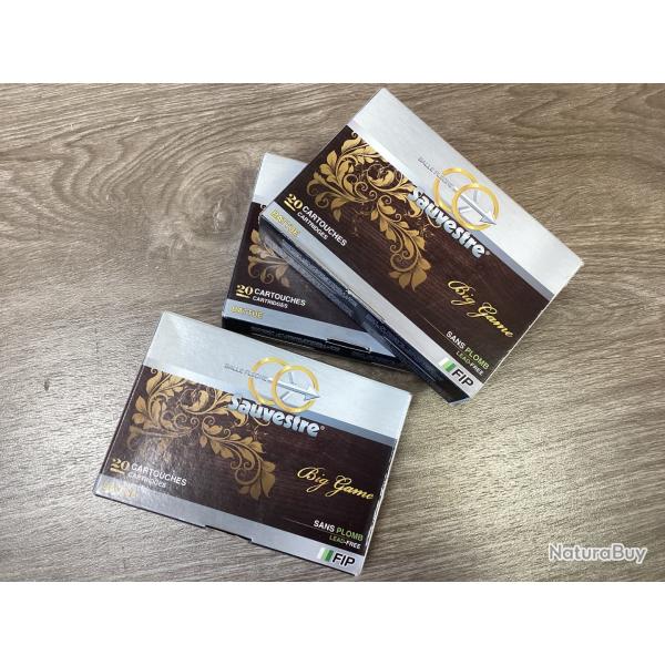 3 boites Sauvestre big game sauvestre FIP battue calibre 7x64     9, 55g.       148gr