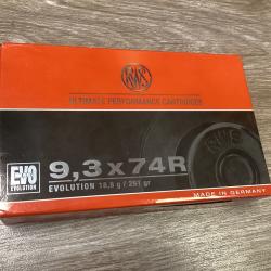 RWS evo calibre 9,3x74R    18,8g.    291gr