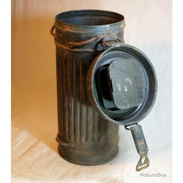 Boitier MAG masque  gaz allemand GAS MASK CANISTER NORMANDIE 1944  WWII - REF SLO22BMG001