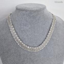 Magnifique collier en argent - 43 cm - chaine au travail artisanal