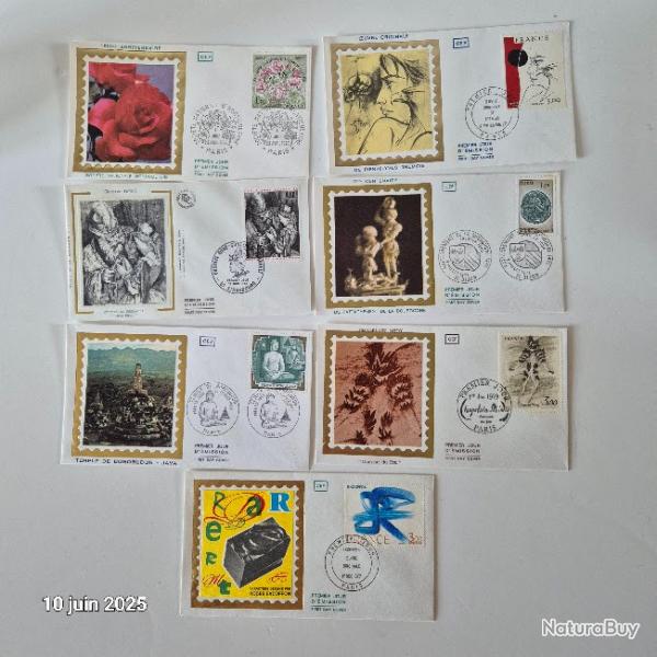 Enveloppes premier jour d'mission / first day cover, Chapelain, Boudha, Gustave Dor