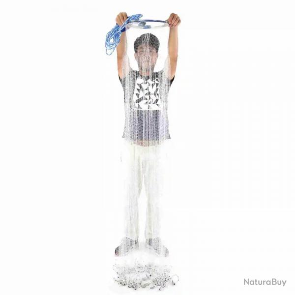 Epervier Filet de pche extrieur Nylon Monofilament moul lancer  la main 3.6M