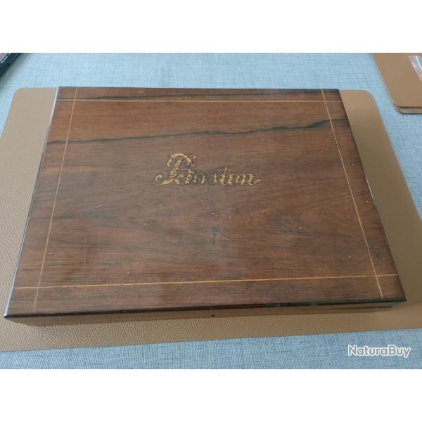 Belle grande bote en bois placage palissandre , "Boston" en Marqueterie pour ralisation de coffret
