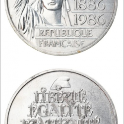 Monnaie LA STATUE DE LA LIBERTE 100 FRANCS  Argent 900 1886/1986