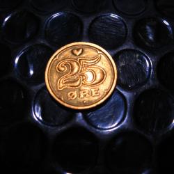 Danemark piece de 25 ore  1990 ttb