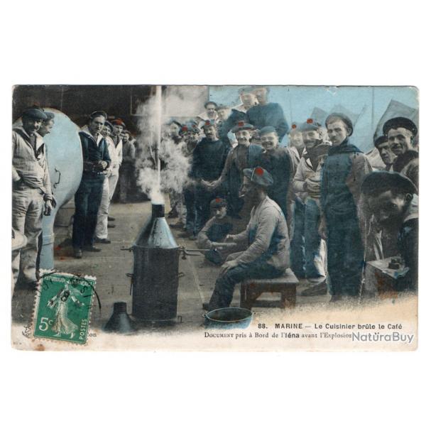 CPA - Marine franaise - Le Cuisinier Brule le Caf- N3437