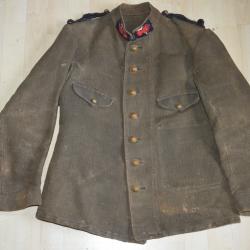 TUNIQUE DE FEU DE SAPEUR POMPIER-BELLE EPOQUE-FRENCH FIREFIGHTER JACKET 1900