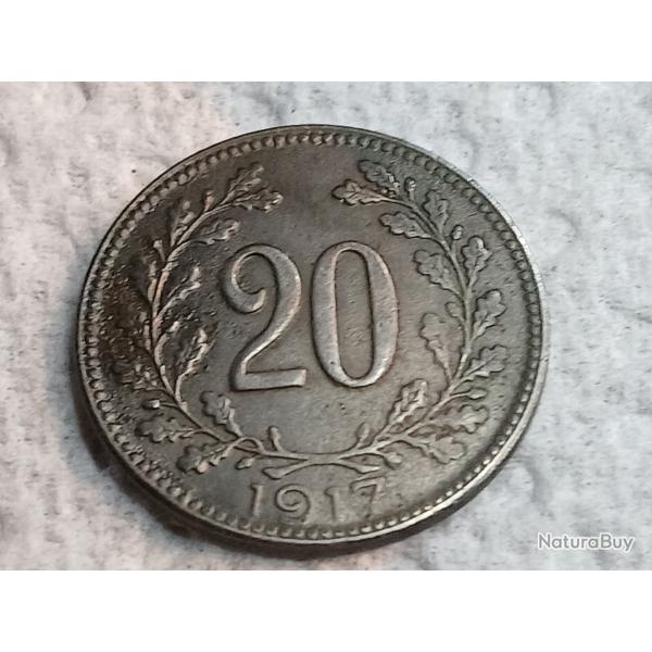 20 Hellers Charles 1er  1917 , Autriche