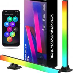 Lampe LED TV, Gaming Smart LED Barres RGB avec Modes Scène, Modes Musique synchronisation musicale,