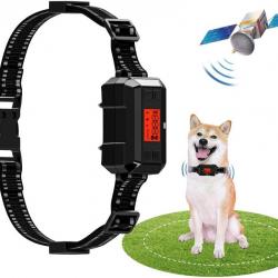 Clôture Anti-Fugue sans Fil GPS pour Chien Extérieur, Collier Anti Fugue sans Fil pour Chien IPX7 Ét