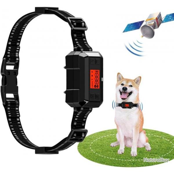 Clture Anti-Fugue sans Fil GPS pour Chien Extrieur, Collier Anti Fugue sans Fil pour Chien IPX7 t