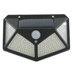 Lampe Applique Murale Solaire Extérieure 100 LED Étanche Détecteur de Mouvement Jardin Terrasse