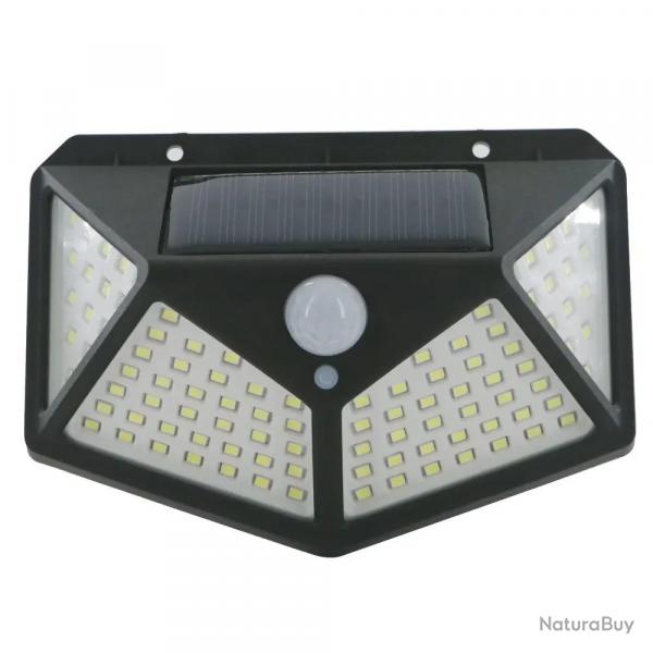 Lampe Applique Murale Solaire Extrieure 100 LED tanche Dtecteur de Mouvement Jardin Terrasse