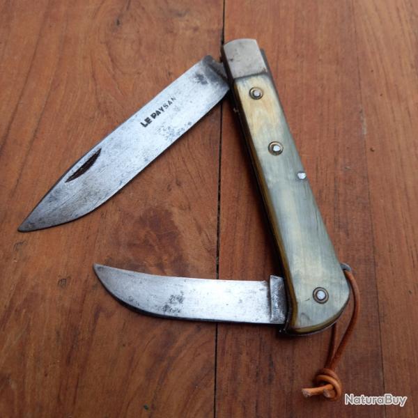 Joli Couteau Rgional YSSINGEAUX LE BERGER PITIN par LE PAYSAN Manche en Corne