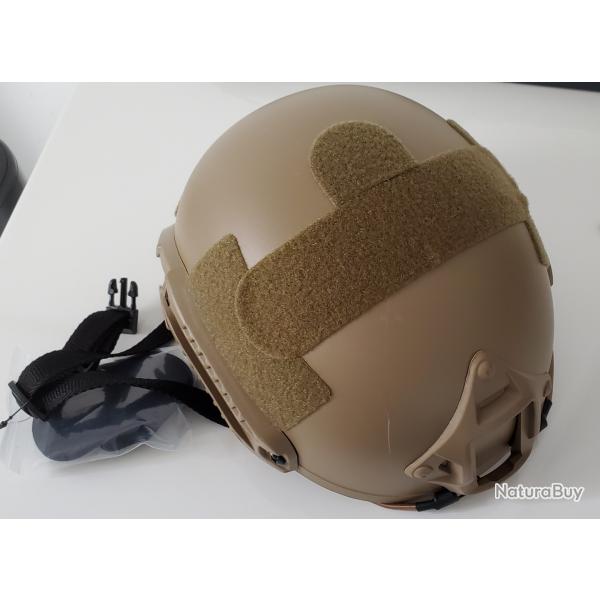 Casque protection Airsoft kaki neuf