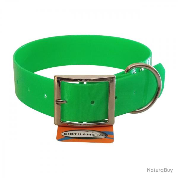 COLLIER avec gravure HUNT US 38 - jokidog Vert fluo 60 cm