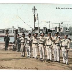 CPA - Marine Militaire - Exercice au Revolver au Petit-Rang  N°3454