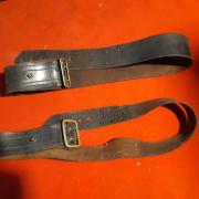 Ceinturon Militaire Français Modèle 1945 En Cuir (Marbot & Cie, Neuf, Marron)