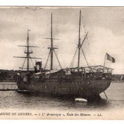 CPA - Marine Militaire - " MARINE DE GUERRE  " - L'Armorique École des Mousses  N°3451
