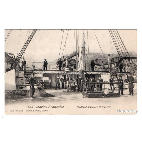 CPA - Marine Militaire - " MARINE FRANAISE  " -Gaillard d'arrire et Dunette  N3455