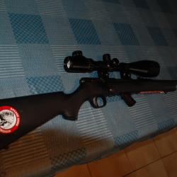 Carabine 22 Lr marque SAVAGE Mark 2 synthétique avec lunette 6x24x50 Reticule lumineux