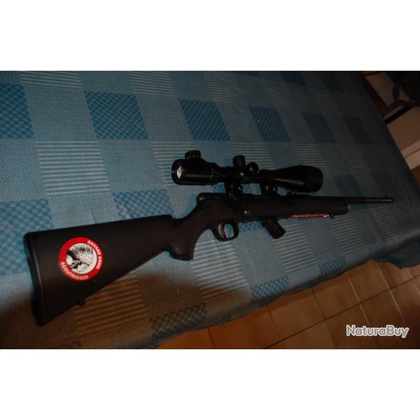 Carabine 22 Lr marque SAVAGE Mark 2 synthtique avec lunette 6x24x50 Reticule lumineux