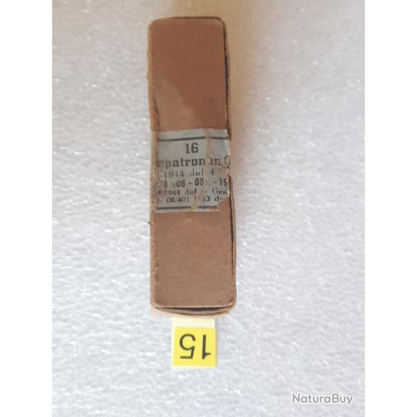 Boite vide 9mm allemande, objet dat 1944 (M.15)