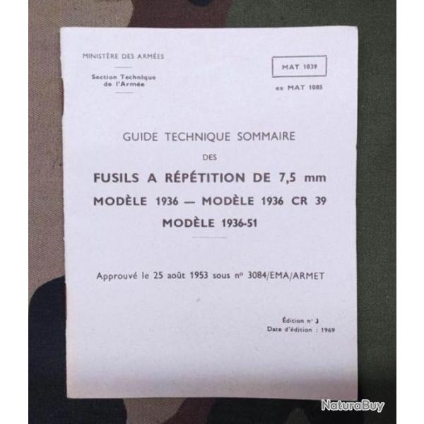 Fusil  rptition de 7,5 mm modle 1936 - modle CR 39 - modle 36-51
