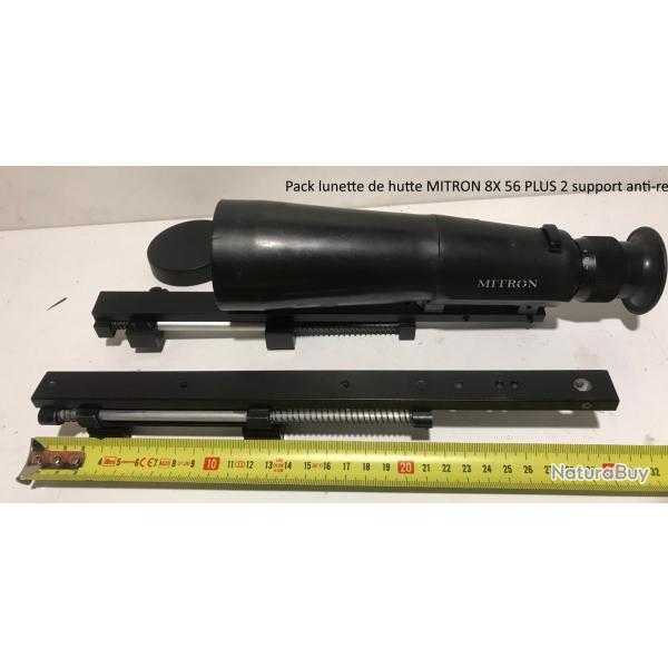 Pack lunette de hutte MITRON 8X 56 PLUS 2 support anti-recul