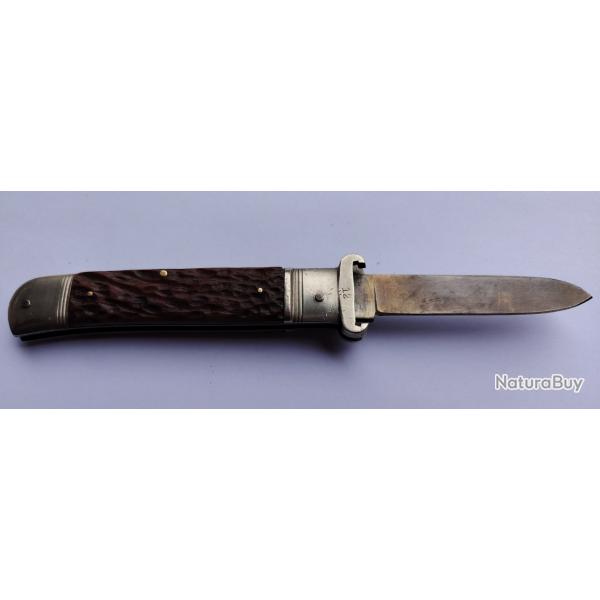 ancien couteau pliant de chasse extracteur de cartouche solingen