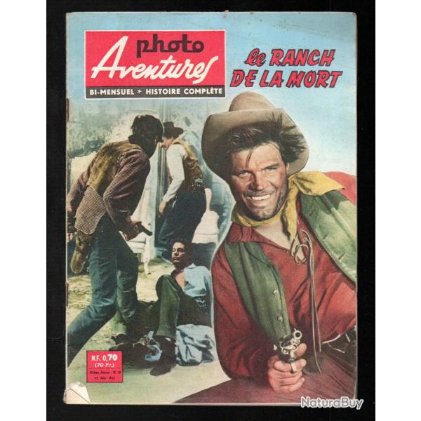 photo aventures 12 roman photo western , le ranch de la mort 1962 bi-mensuel