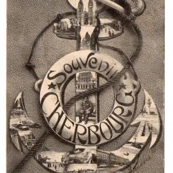 CPA - Marine Militaire -Cherbourg Souvenir de Cherbourg N°3474