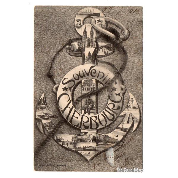 CPA - Marine Militaire -Cherbourg Souvenir de Cherbourg N3474