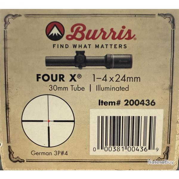 OPTIQUE BURRIS FOUR X 1-4X24 NEUVE jamais mont tube de 30
