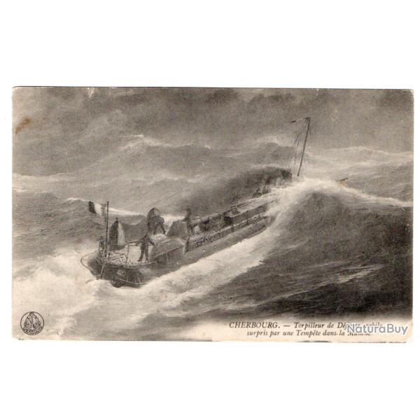 CPA - Marine Militaire - "CHERBOURG "-  Torpilleur de Dfense Mobile N3475