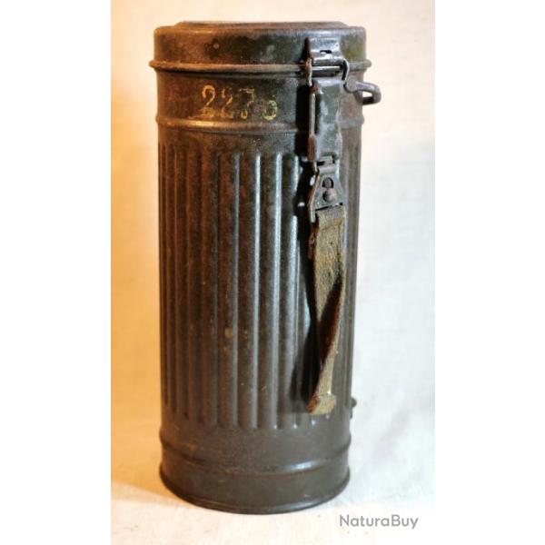 Boitier MAG masque  gaz allemand GAS MASK CANISTER NORMANDIE 1944 - SLO22BMG002