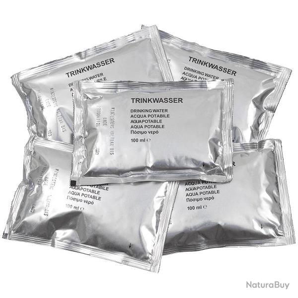 5 RATIONS D'EAU POTABLE D'URGENCE