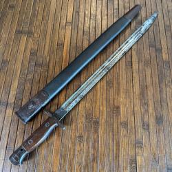 BAÏONNETTE ANGLAISE ENFIELD 1907 DE 1916 WW1 PAR EFD ROYAL ARMS FACTORY ENFIELD