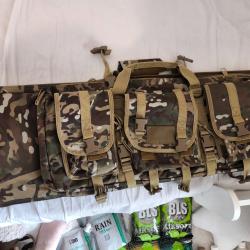 Vend sac de transport réplique airsoft longue + billes et gaz.