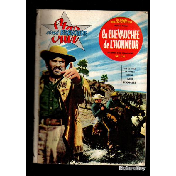 star cin bravoure 45 roman photo western, la chevauche de l'honneur , 1962 william holden