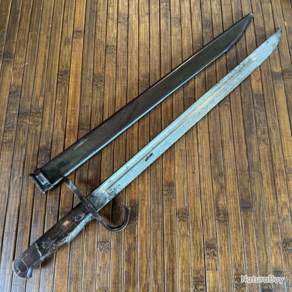 BAONNETTE ARISAKA MOD 30 KANASHIRO SAKUGANKI DE L'ARME IMPRIAL JAPONAISE AVEC SON FOURREAU