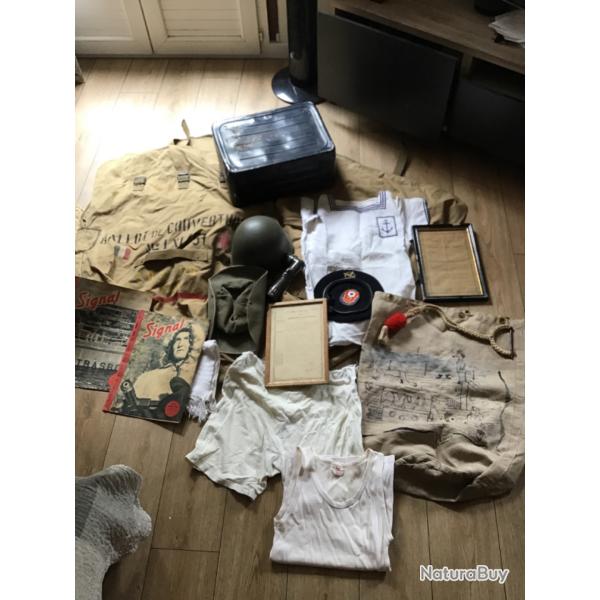 LOT DES EFFETS (VTEMENTS MILITAIRES) INDOCHINE ET ALGRIE