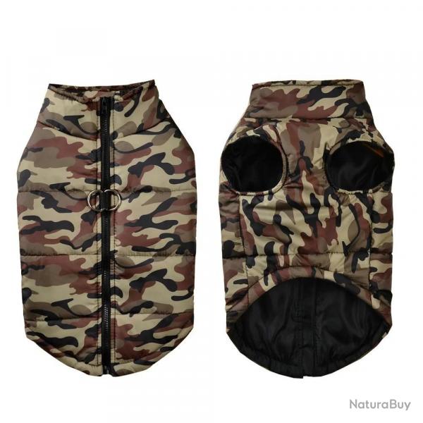 Grande veste pour chien, manteau pour petits, moyens et grands chiens, chats, automne hiver, coupe-v