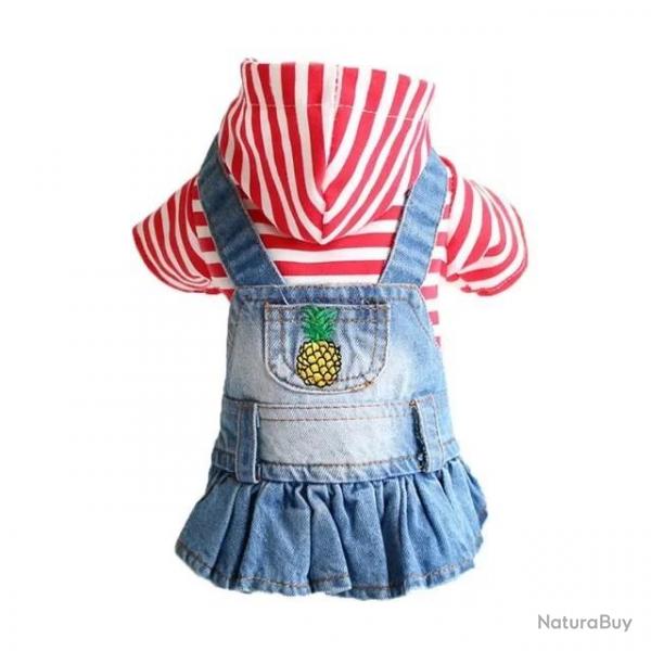 XS 2XL Denim chien vtements Cowboy chien manteau chiot vtements pour petits chiens jean veste chie