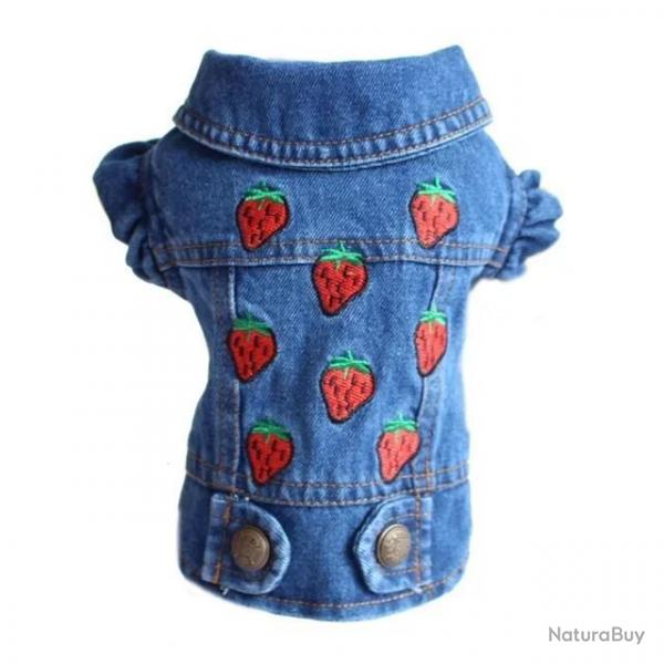 XS 2XL Denim chien vtements Cowboy chien manteau chiot vtements pour petits chiens jean veste chie