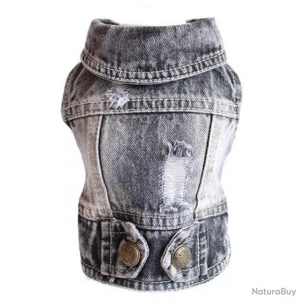 XS-2XL Denim chien vtements Cowboy chien manteau chiot vtements pour petits chiens jean veste chie