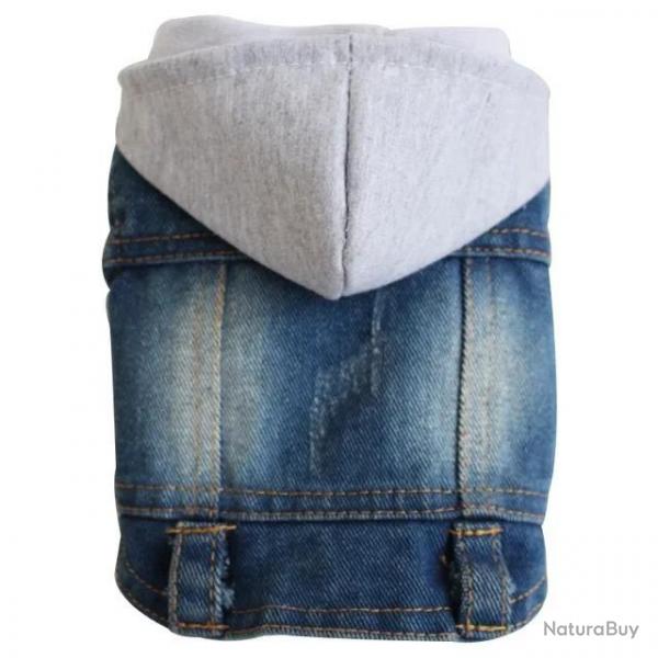 XS-2XL Denim chien vtements Cowboy chien manteau chiot vtements pour petits chiens jean veste chie